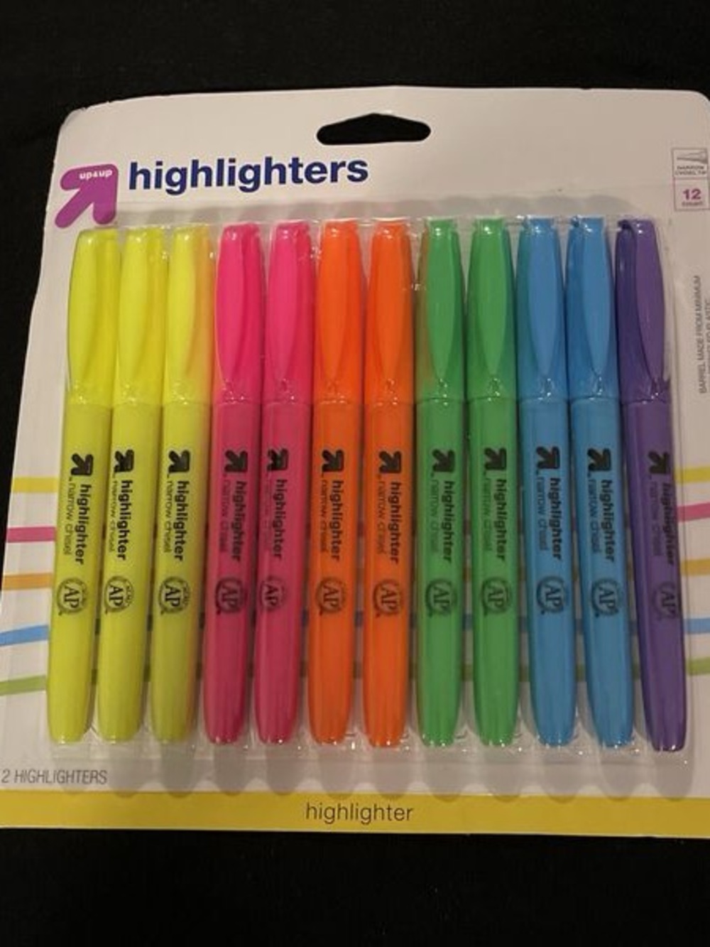 Up & Up 12-Pack Highlighters - Multi Color Set